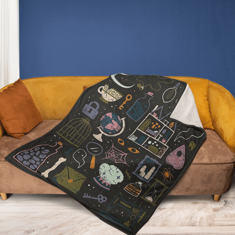 Full Items Of Witches Gift Lover Comfy Sofa Throw Blanket Gift 2