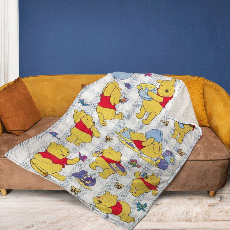 Full Lovely Winnie the PoohCartoon Disney Gifts LoverWinnie the Pooh Gift For Fan Comfy Sofa Throw Blanket Gift 2