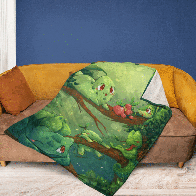 Full Monster Pokemon Eeveelutions TV Cartoon Ver5 Gift Lover Premium Comfy Sofa Throw Blanket 1