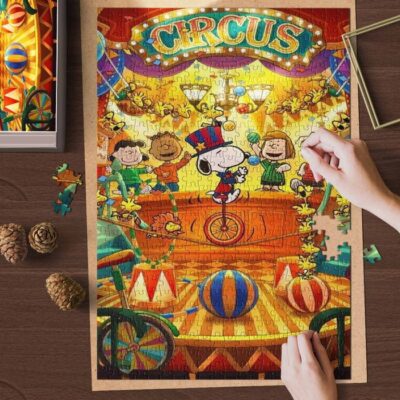 Funny Circus Snoopy Charlie Brown The Peanuts Cartoon 16 Gifts Lover Jigsaw Puzzle Game,Snoopy The Peanuts Fan Gift,Snoopy The Peanuts Lover Gift 2 Snoopy The Peanuts Lover Gift