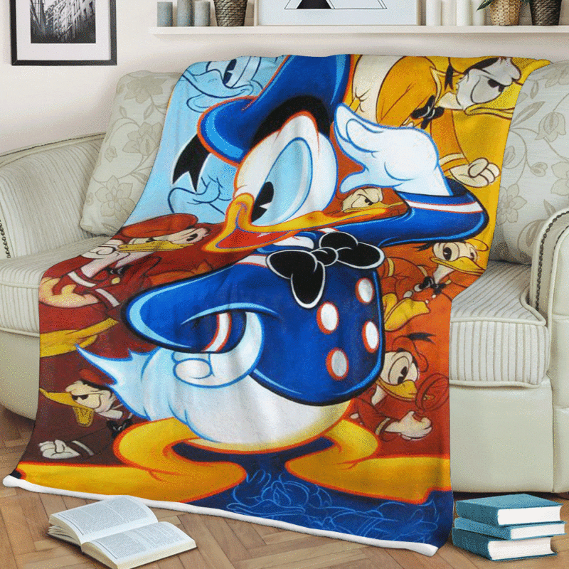 Funny Face Donald Duck Mickey Mouse Walt Disney Cartoon Gifts LoverDonald Duck Gift For Fan Comfy Sofa Throw Blanket Gift 2