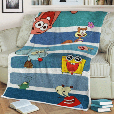Funny Spongebob With Friend Cartoon Ver2 Gifts Lover,Spongebob Gift For Fan Comfy Sofa Throw Blanket Gift 1 Spongebob Gift For Fan Comfy Sofa Throw Blanket Gift