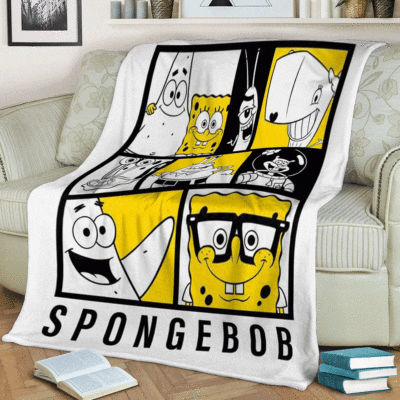 Funny Spongebob With Friend Cartoon Ver5 Gifts Lover,Spongebob Gift For Fan Comfy Sofa Throw Blanket Gift 1 Spongebob Gift For Fan Comfy Sofa Throw Blanket Gift