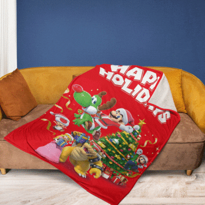 Funny Super Mario Games Lucky Christmas 142 , Super Mario Gift For Fan Comfy Sofa Throw Blanket Gift 2 Funny Super Mario Games Lucky Christmas 142 Super Mario Gift For Fan Comfy Sofa Throw Blanket Gift 2