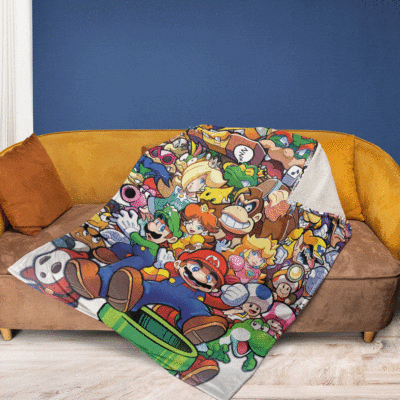 Funny Super Mario Games Lucky Christmas 689 , Super Mario Gift For Fan Comfy Sofa Throw Blanket Gift 2 Funny Super Mario Games Lucky Christmas 689 Super Mario Gift For Fan Comfy Sofa Throw Blanket Gift 2