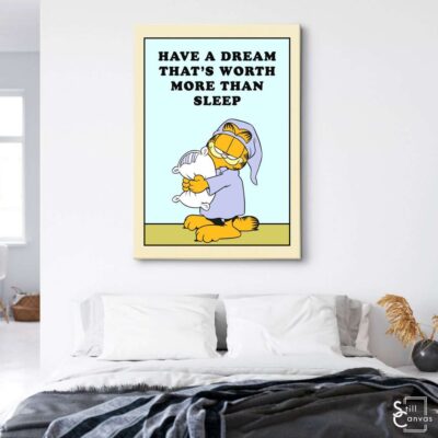 Garfield Canvas Art - "Have A Dream" Kids Cartoon Educational Cat Comic Framed Canvas Wall Art Poster Print 3 Garfield Canvas Art Have A Dream Kids Cartoon Educational Cat Comic Framed Canvas Wall Art Poster Print 3