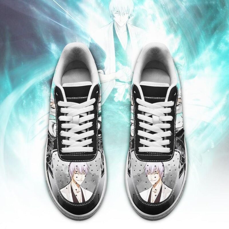 Gin Ichimaru Sneakers Bleach Anime Shoes Fan Gift Idea Air Force 1 Sneakers 1