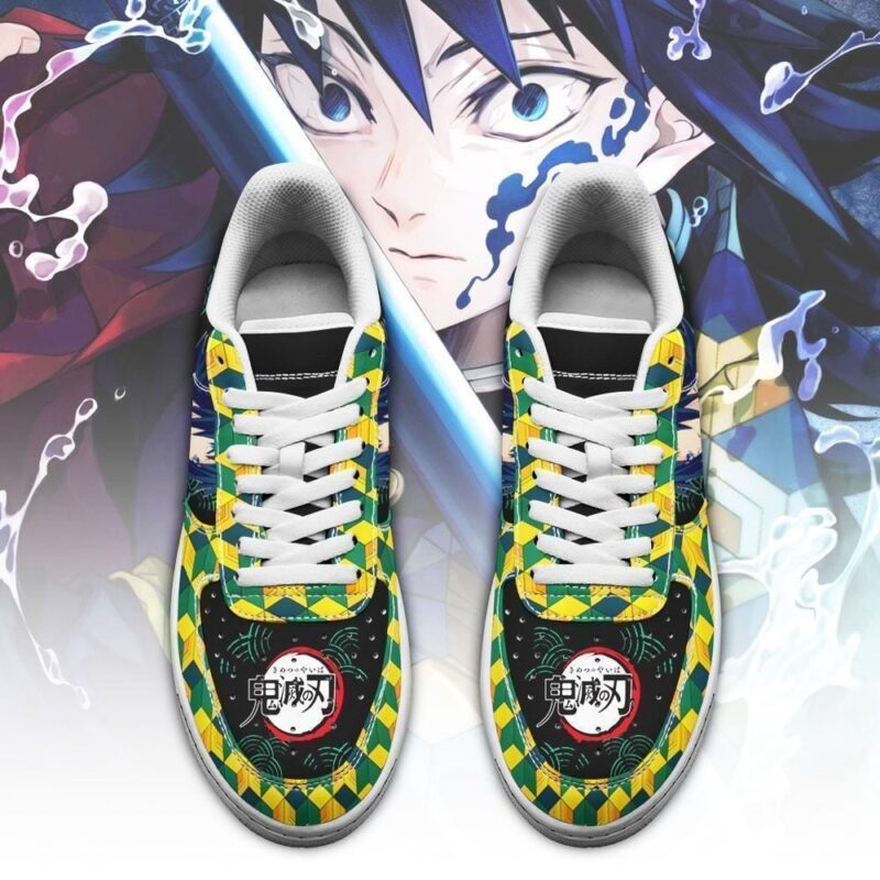 Giyu Sneakers Custom Demon Slayer Anime Shoes Fan Air Force 1 Sneakers 1