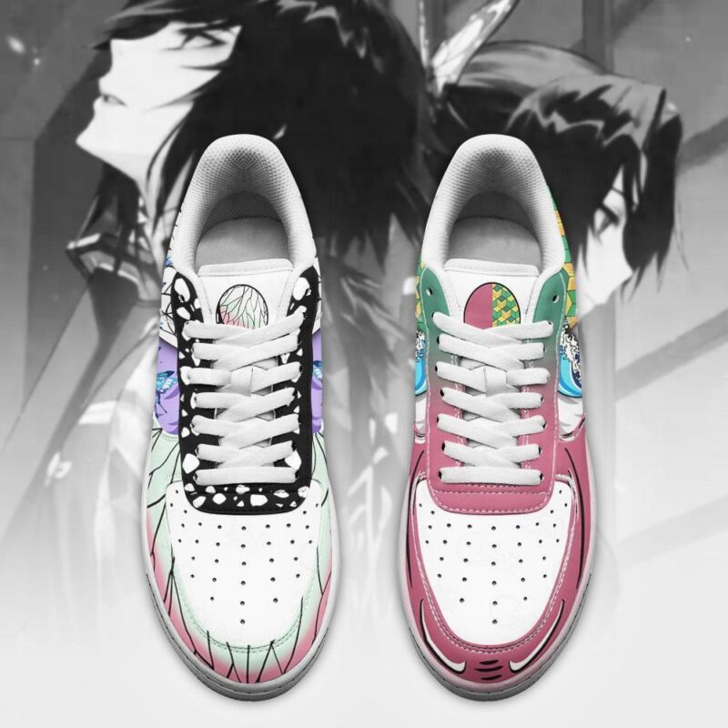 Giyuu and Shinobu Air Force 1 Sneakers Skill Demon Slayer Anime Shoes 1