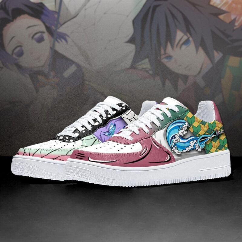 Giyuu and Shinobu Air Force 1 Sneakers Skill Demon Slayer Anime Shoes 2