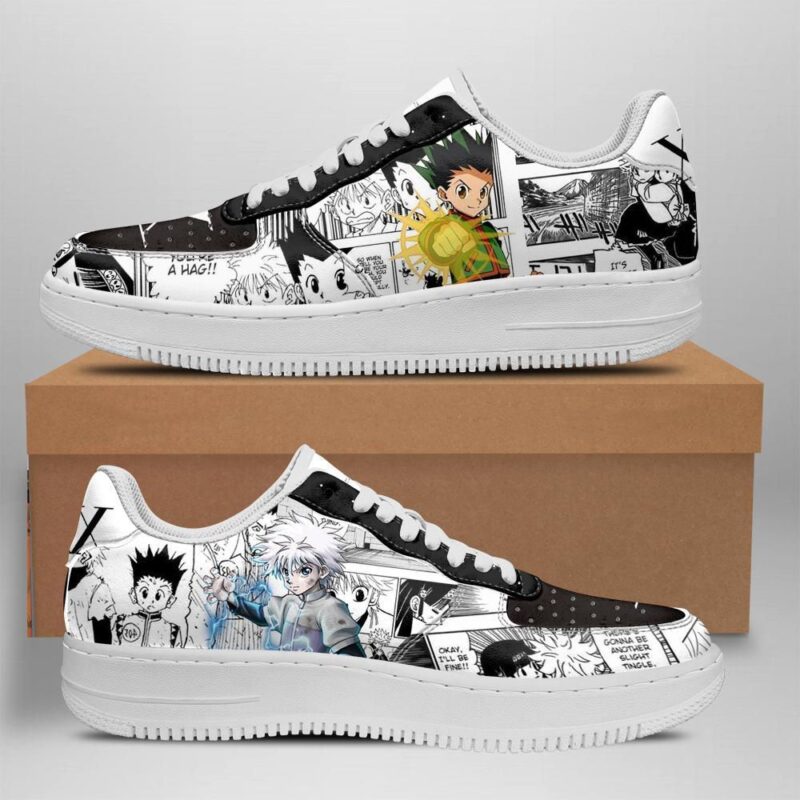 Gon Killua Hunter x Hunter Air Force 1 Sneakers Custom Anime Manga Shoes