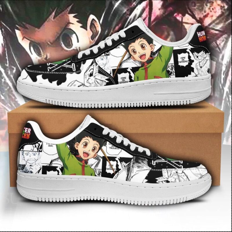 Gon Sneakers Custom Hunter X Hunter Anime Shoes Fan Air Force 1 Sneakers