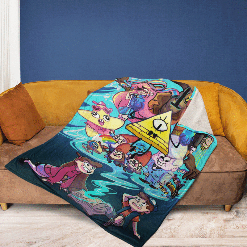 Gravity Falls The Love God Disney Cartoon Television Series Ver5 Gifts Lover Gravity Falls Gift For Fan Comfy Sofa Throw Blanket Gift 2