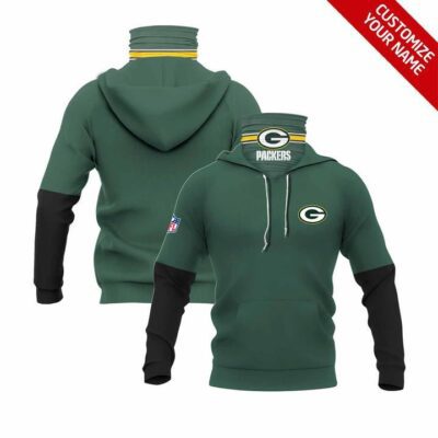Green Bay Packers Nfl American Football 3D Dark Green Jersey Style Gift For Packers Fans Gaiter Hoodie GH0969