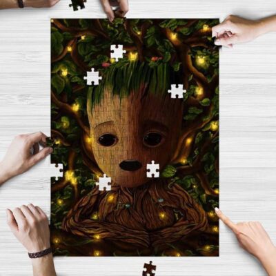 Groot Marvel Comicss Lover Jigsaw Puzzle Game, Groot Marvel Comics Fan Gift, Groot Marvel Comics 2 Groot Marvel Comics
