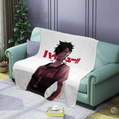 Haikyuu Anime Tetsurou Kuroo 2 Fleece Blanket, Anime Gift Lover Comfy Sofa Throw Blanket