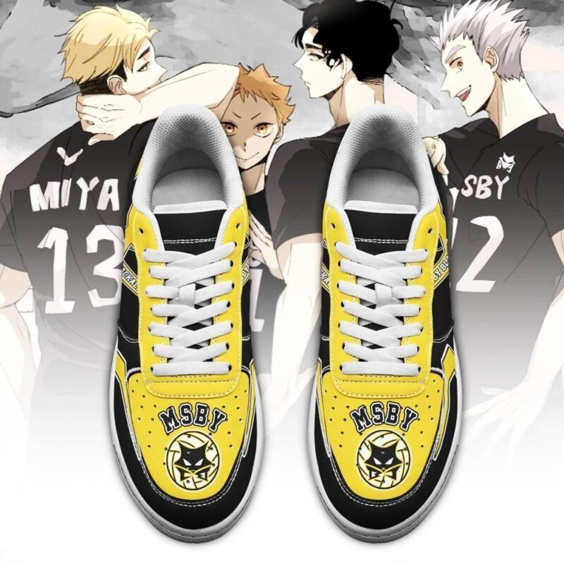 Haikyuu MSBY Black Jackals Sneakers Uniform Haikyuu Anime Shoes Air Force 1 Sneakers 1
