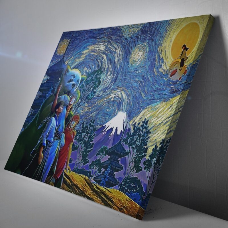 Happy Bonding Gintama Starry Night Canvas Poster Print Wall Art Decor 1