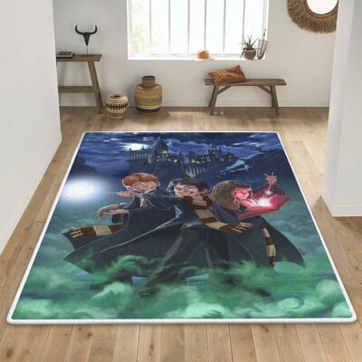 Harry Potter Ron Weasley Hermione Granger Gift For Fan Rug Floor Decor