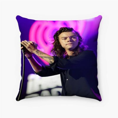Harry Styles Custom Pillow Case Spun Polyester Suede Square Pillow Cover