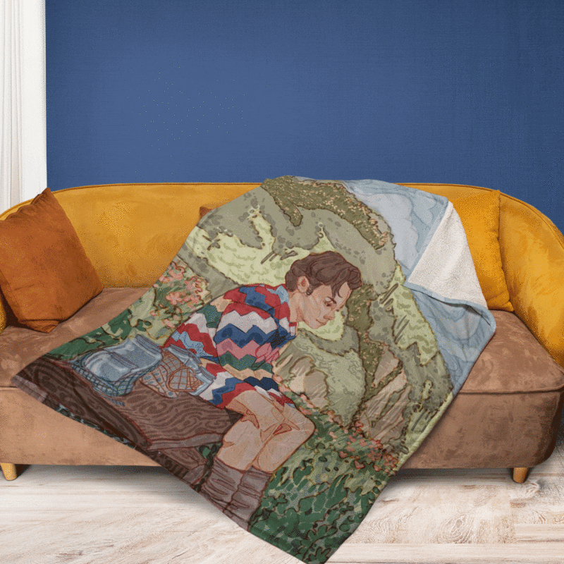 Harry Styles Fine Line Art Ver2 Thank You For The Memories Gifts Lover Harry Styles Gift For Fan Comfy Sofa Throw Blanket Gift 2