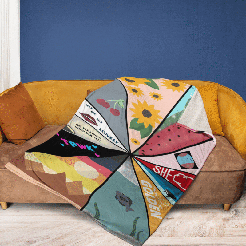 Harry Styles Fine Line Art Ver5 Thank You For The Memories Gifts Lover Harry Styles Gift For Fan Comfy Sofa Throw Blanket Gift 2