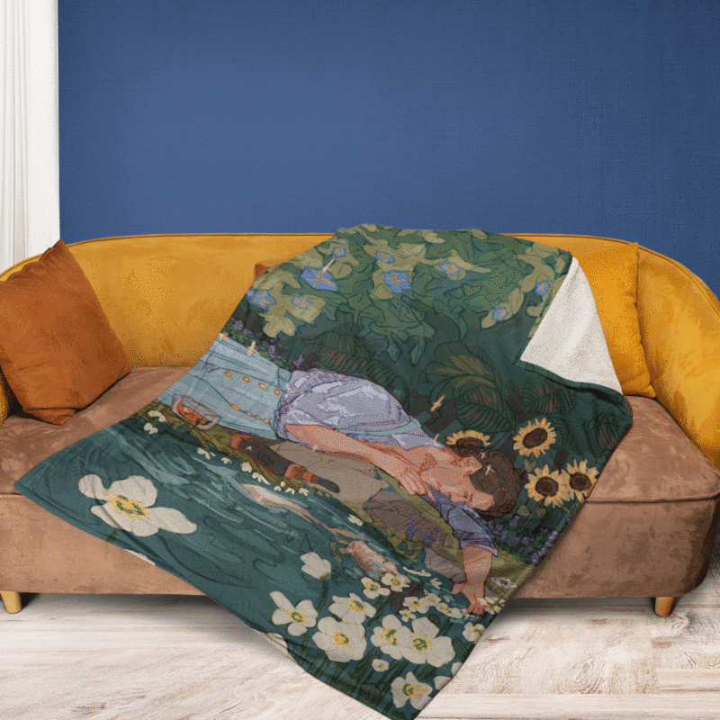Harry Styles Fine Line Pink Flower Butterfly Art Thank You For The Memories Christmas Gifts Lover Harry Styles Gift For Fan Comfy Sofa Throw Blanket Gift 2