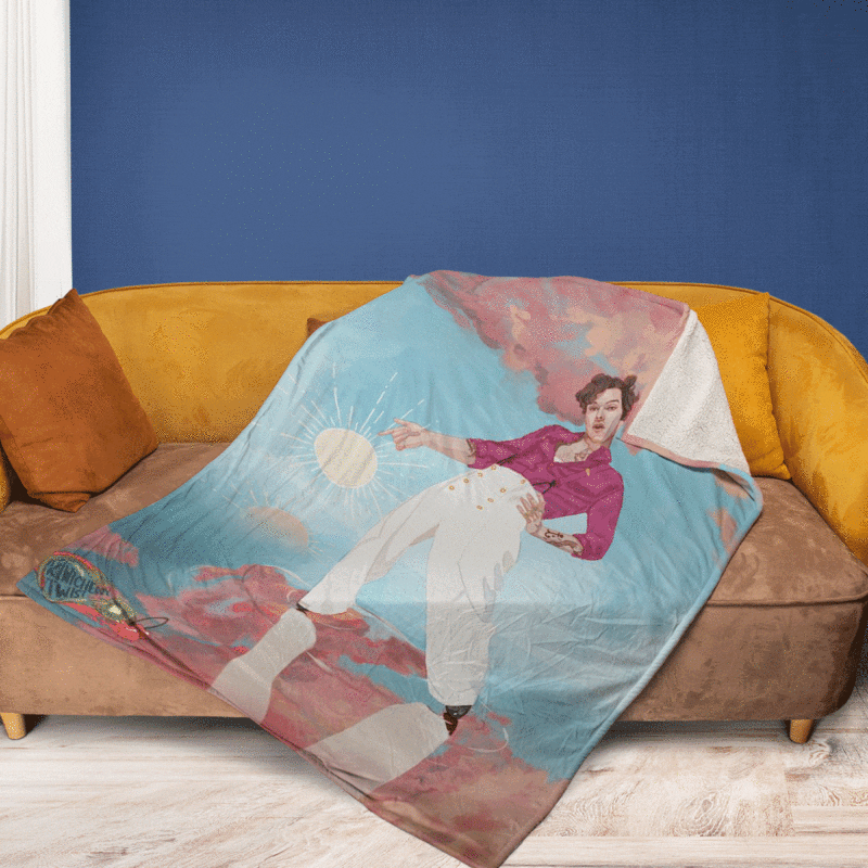 Harry Styles Fine Line Rainbow Thank You For The Memories 6868 Christmas Gift Harry Styles Gift For Fan Comfy Sofa Throw Blanket Gift 2