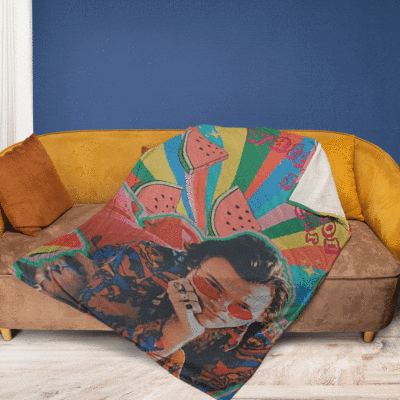 Harry Styles Fine Line Water Melon Suger Thank You For The Memories 6868 Christmas Gift Harry Styles Gift For Fan Comfy Sofa Throw Blanket Gift 2