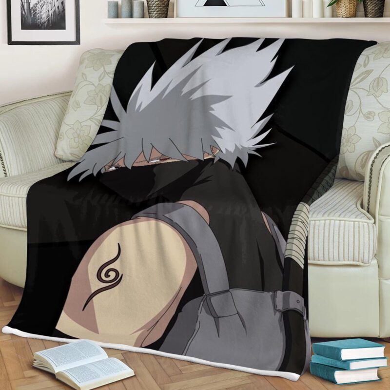 Hatake Kakashi Anime Naruto Japan Fleece Blanket Gift For Fan Hatake Kakashi Premium Comfy Sofa Throw Blanket Gift 5 2