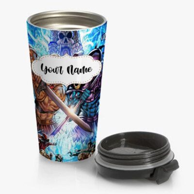 He Man and The Masters of The Universe Travel Mug Custom Personalized Name Stainless Steel Bottle