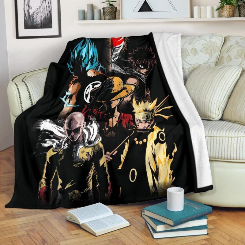Hero Characters Anime Fleece Blanket Custom For Otaku Home Decoration