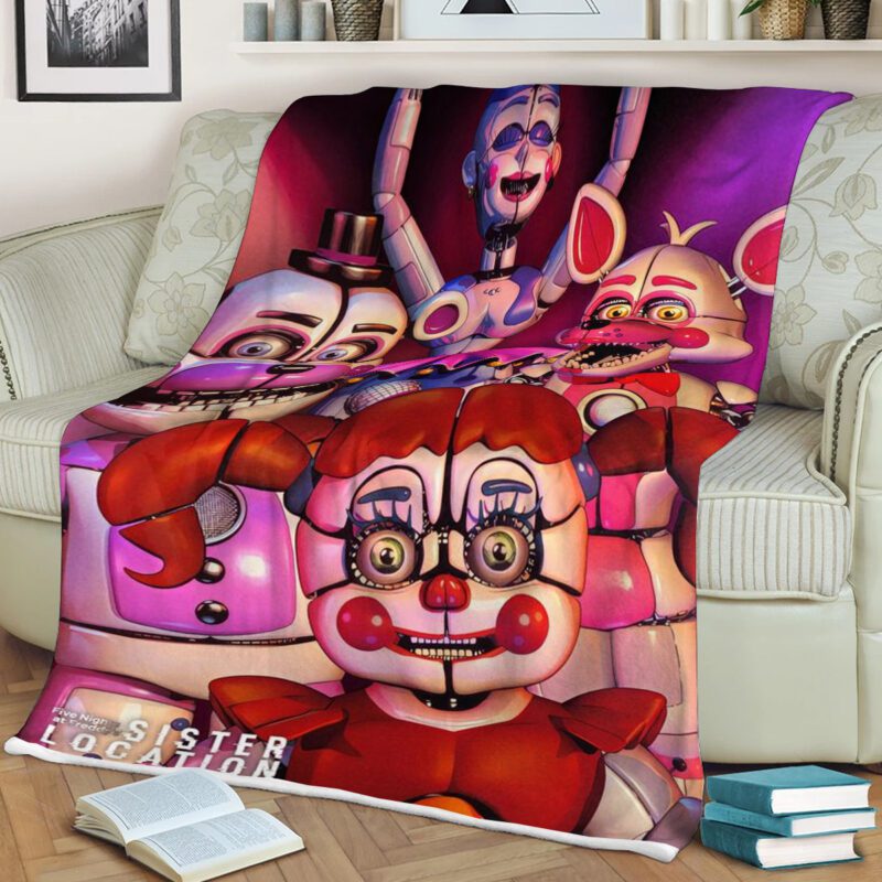 Five Nights at Freddy's: Sister Location Comfy Sofa Throw Blanket Gift
