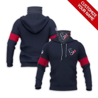 Houston Texans Nfl Super Bowl Champions White Personalized Number Name Blue Gift For Texans Fans Gaiter Hoodie GH0724