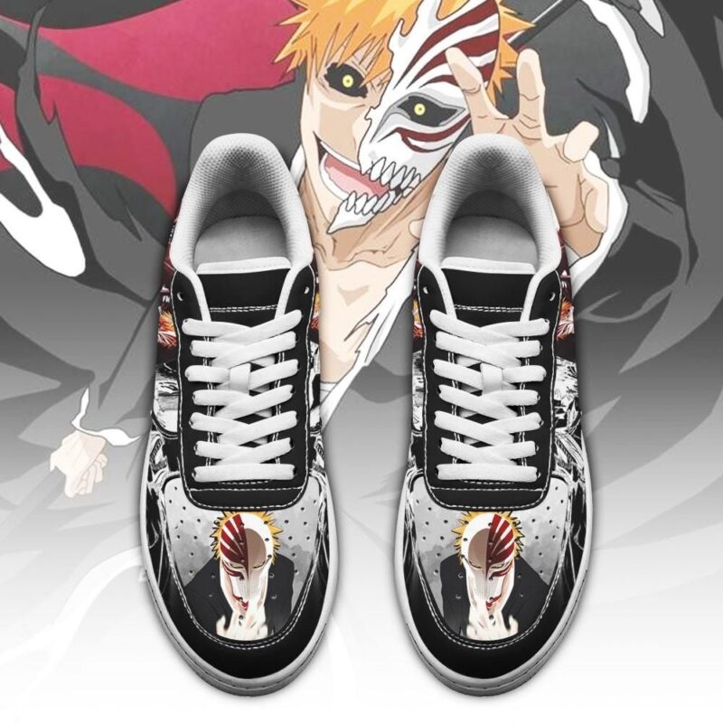 Ichigo Hollow Sneakers Bleach Anime Shoes Fan Gift Idea Air Force 1 Sneakers 1