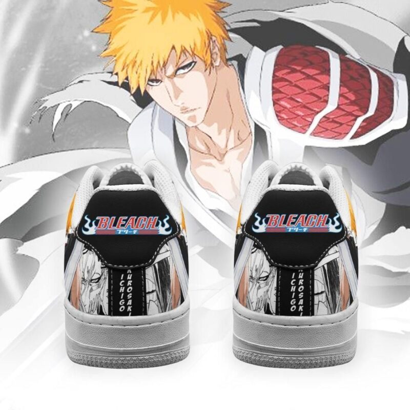 Ichigo Sneakers Bleach Anime Shoes Fan Gift Idea Air Force 1 Sneakers 2