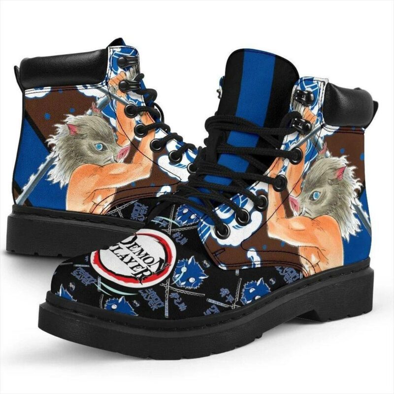 Inosuke Character Kimetsu no Yaiba Wiki anime A888 Boots For Lover Working Boots Leather Boots Timber Motorcycle Boots
