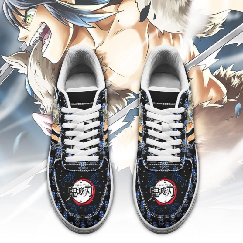 Inosuke Sneakers Custom Demon Slayer Anime Shoes Fan Air Force 1 Sneakers 1