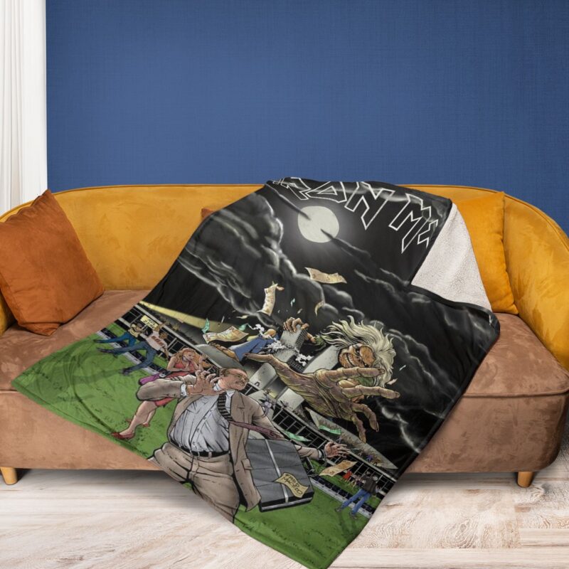 Iron Maiden Heavy Metal Music Band Fan Gift Iron Maiden Heavy Metal Music Band Gift For Fan Comfy Sofa Throw Blanket Gift 2