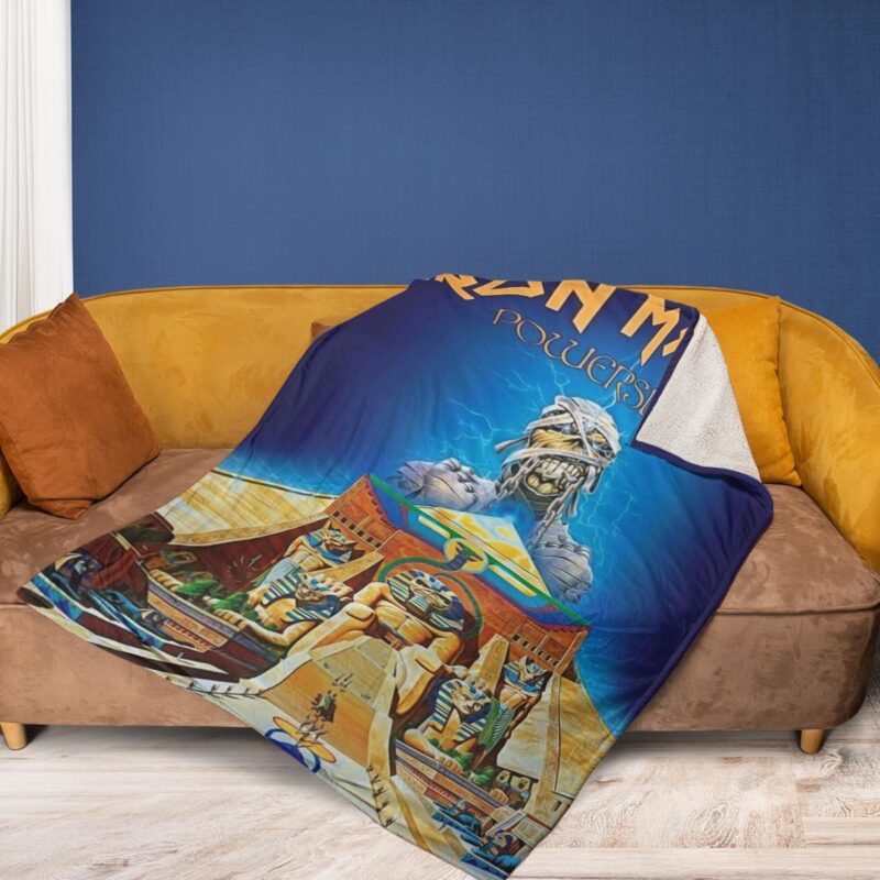 Iron Maiden Heavy Metal Music Band Powerslave Fan Gift Iron Maiden Heavy Metal Music Band Gift For Fan Comfy Sofa Throw Blanket Gift 2