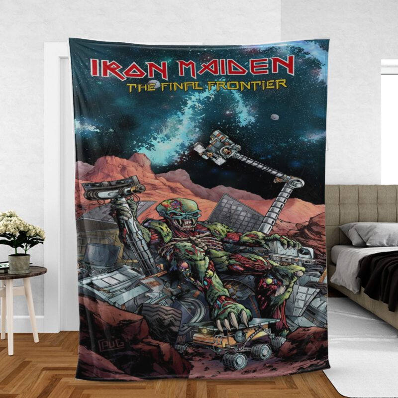Iron Maiden Heavy Metal Music Band Gift For Fan Comfy Sofa Throw Blanket Gift