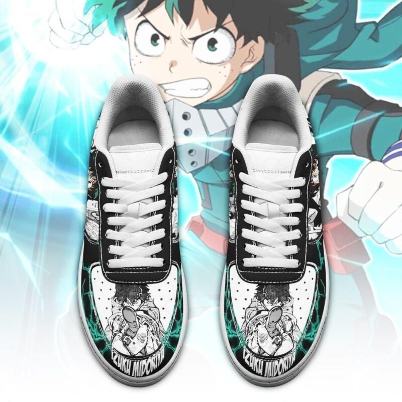 Izuku Midoriya Air Force 1 Sneakers Custom Deku My Hero Academia Anime Shoes Air Force 1 Sneakers 1
