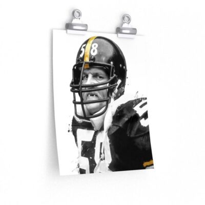 Jack Lambert Pittsburgh Poster, Canvas, Football Print, Sports Wall Art 1 Canvas
