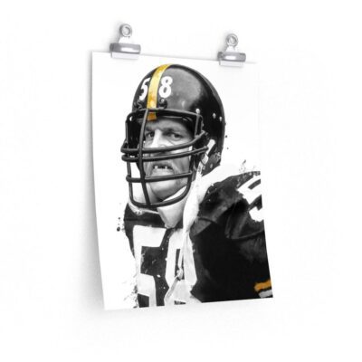Jack Lambert Pittsburgh Poster, Canvas, Football Print, Sports Wall Art 2 Football Print