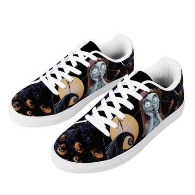 Jack Skellington The Nightmare Before Christmas Low Top Leather Stan Smith Shoes SST1204 3 Jack Skellington The Nightmare Before Christmas Low Top Leather Skate Shoes Tennis Shoes Sneaker For Fans 3