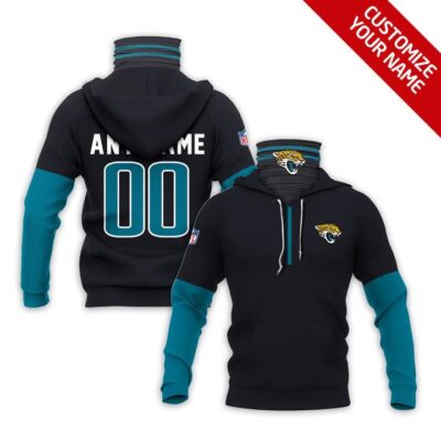 Jacksonville Jaguars Nfl American Football Logo Black Jersey Style Custom Number Name For Jaguars Fans Gaiter Hoodie GH0453