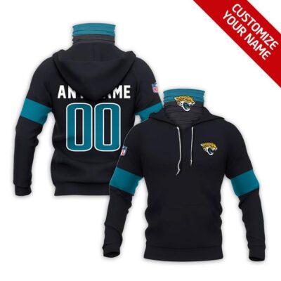 Jacksonville Jaguars Nfl American Football Team Logo Black Jersey Style Custom Number Name For Jaguars Fans Gaiter Hoodie GH0480
