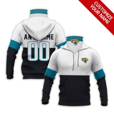 Jacksonville Jaguars Nfl American Football Team Logo White Black Jersey Style Custom Number Name For Jaguars Fans Gaiter Hoodie GH0425