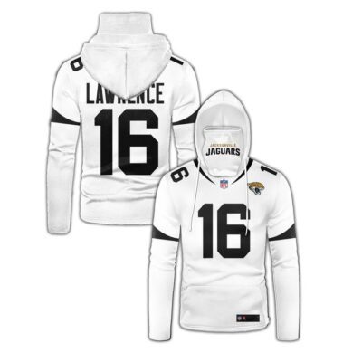 Jacksonville Jaguars Trevor Lawrence #16 Nfl Super Bowl Champions White Jersey Style Gift For Jaguars And Lawrence Fans Gaiter Hoodie GH0613