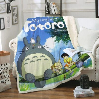 Japan My Neighbor Totoro Cute Fleece Blanket, My Neighbor Totoro Gift Lovers Comfy Sofa Throw Blanket 7